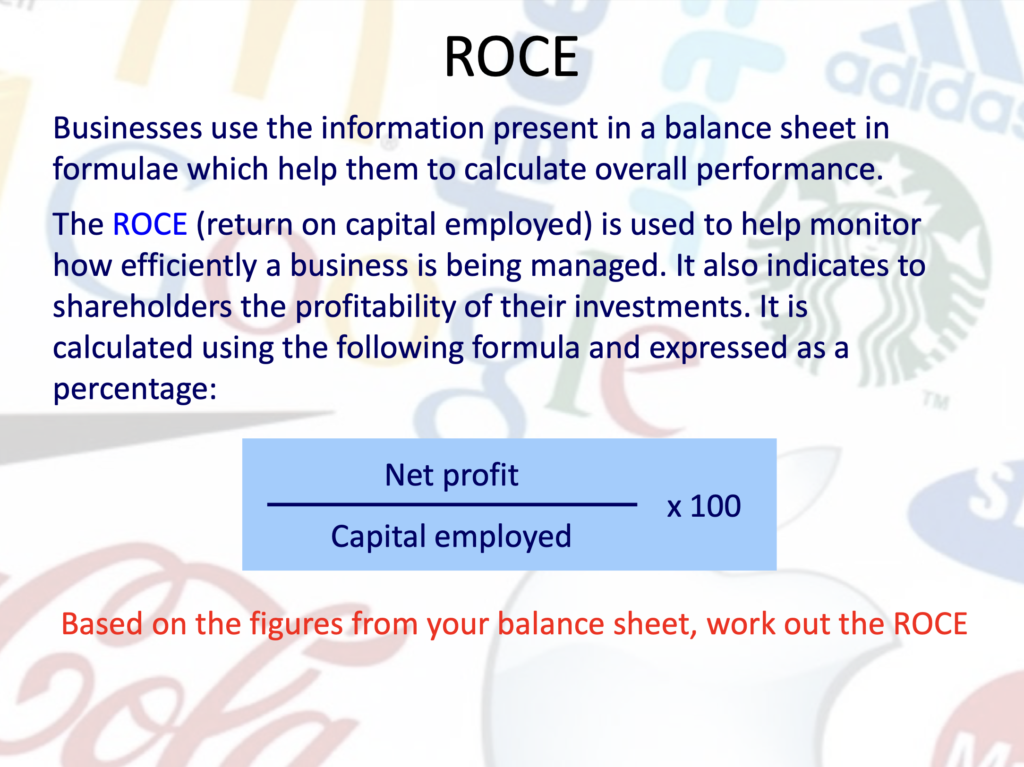 Accounts Presentation Notes